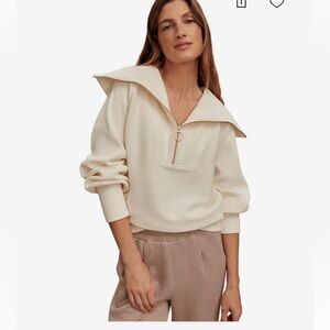 Varley vine ottoman half zip